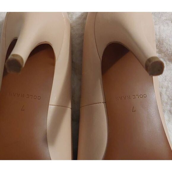 Cole Haan Classic Peep toe Pumps Heels Beige size 7 - Picture 8 of 10